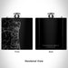 Rendered View of Chesapeake Beach Maryland Map Engraving on 6oz Stainless Steel Flask in Black