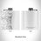 Rendered View of Chesapeake Beach Maryland Map Engraving on 6oz Stainless Steel Flask in White
