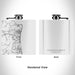 Rendered View of Chesapeake Beach Maryland Map Engraving on 6oz Stainless Steel Flask in White