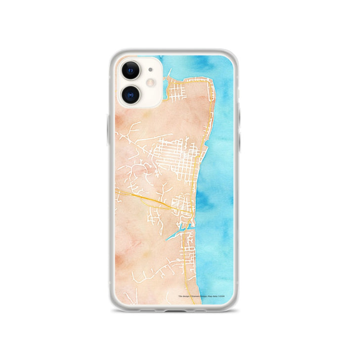 Custom Chesapeake Beach Maryland Map Phone Case in Watercolor