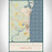Chesapeake Beach Maryland Map Print Portrait Orientation in Woodblock Style With Shaded Background
