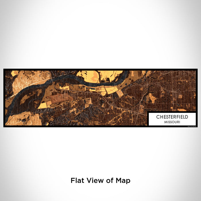 Flat View of Map Custom Chesterfield Missouri Map Enamel Mug in Ember