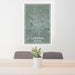 24x36 Cheyenne Wyoming Map Print Portrait Orientation in Afternoon Style Behind 2 Chairs Table and Potted Plant