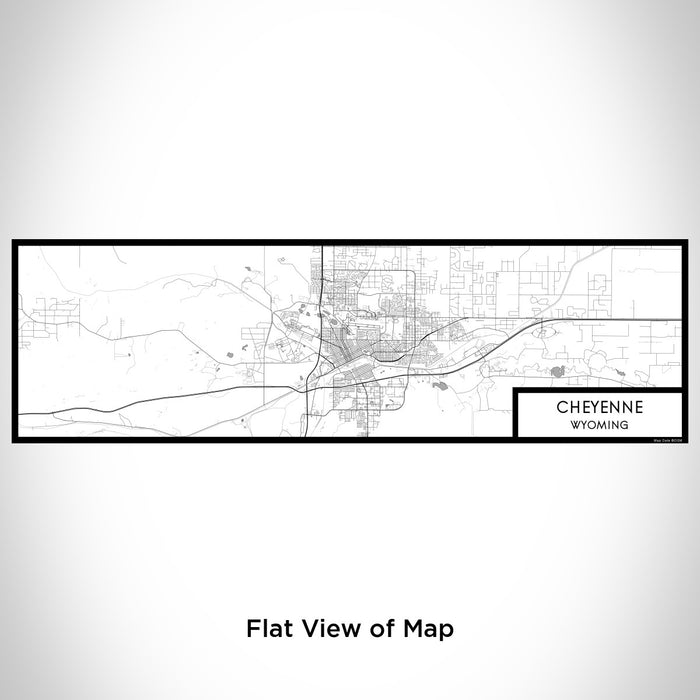 Flat View of Map Custom Cheyenne Wyoming Map Enamel Mug in Classic