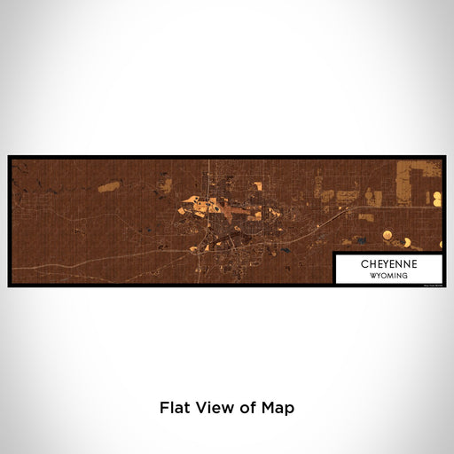 Flat View of Map Custom Cheyenne Wyoming Map Enamel Mug in Ember