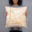 Person holding 18x18 Custom Cheyenne Wyoming Map Throw Pillow in Watercolor