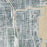 Chicago Illinois Map Print in Afternoon Style Zoomed In Close Up Showing Details