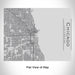 Rendered View of Chicago Illinois Map Engraving on 20oz Stainless Steel Insulated Bottle with Bamboo Top