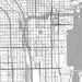 Chicago Illinois Map Print in Classic Style Zoomed In Close Up Showing Details