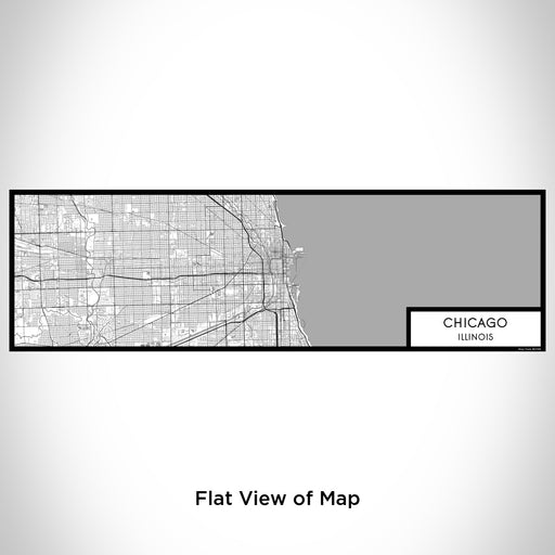 Flat View of Map Custom Chicago Illinois Map Enamel Mug in Classic