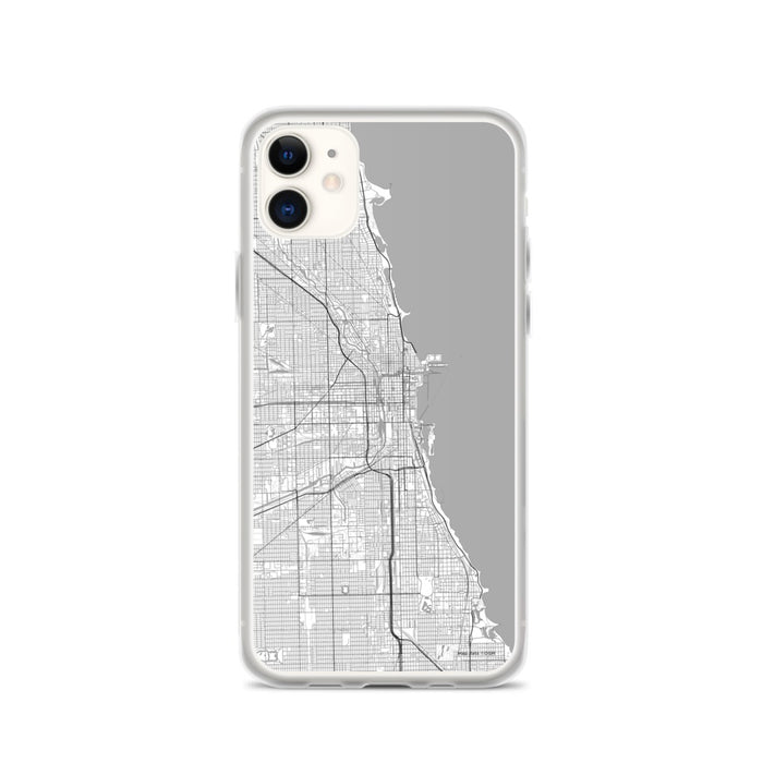 Custom Chicago Illinois Map Phone Case in Classic
