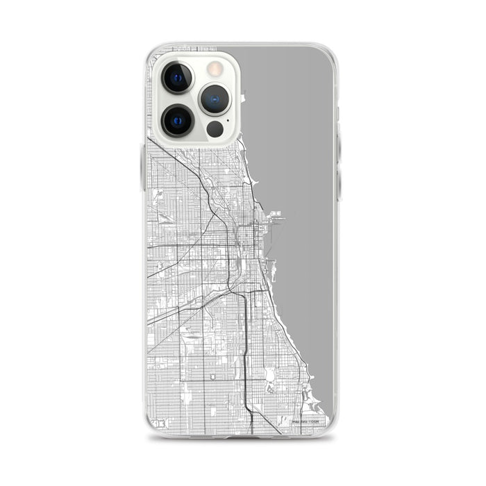 Custom Chicago Illinois Map iPhone 12 Pro Max Phone Case in Classic
