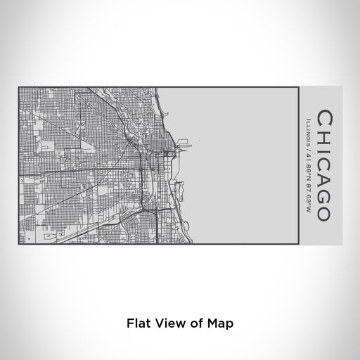 Rendered View of Chicago Illinois Map Engraving on 17oz Stainless Steel Insulated Cola Bottle