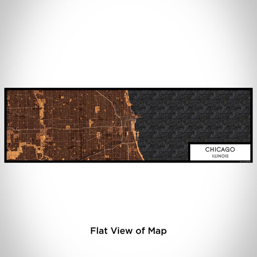 Flat View of Map Custom Chicago Illinois Map Enamel Mug in Ember