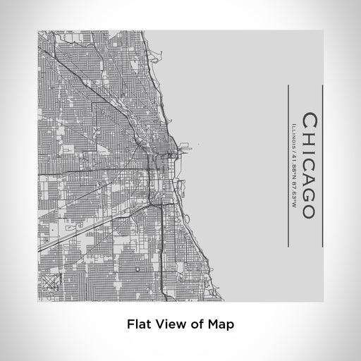 Rendered View of Chicago Illinois Map Engraving on 17oz Stainless Steel Insulated Tumbler