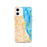 Custom Chicago Illinois Map iPhone 12 Phone Case in Watercolor