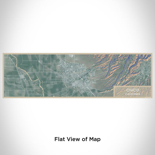 Flat View of Map Custom Chico California Map Enamel Mug in Afternoon