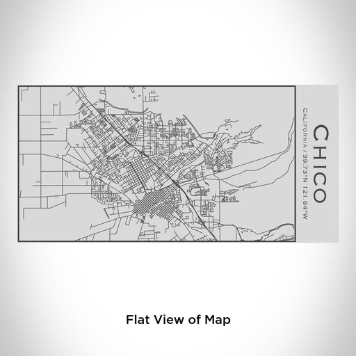 Rendered View of Chico California Map Engraving on 17oz Stainless Steel Insulated Cola Bottle