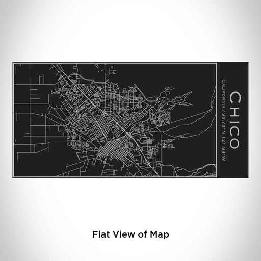 Rendered View of Chico California Map Engraving on 17oz Stainless Steel Insulated Cola Bottle in Black