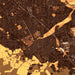 Chico California Map Print in Ember Style Zoomed In Close Up Showing Details