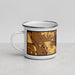 Left View Custom Chico California Map Enamel Mug in Ember