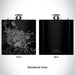 Rendered View of Chico California Map Engraving on 6oz Stainless Steel Flask in Black