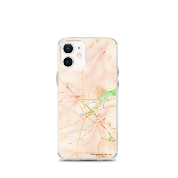 Custom Chico California Map iPhone 12 mini Phone Case in Watercolor