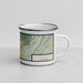 Right View Custom Chico California Map Enamel Mug in Woodblock
