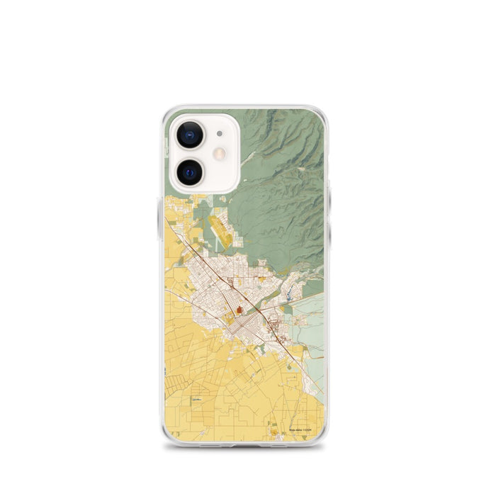 Custom Chico California Map iPhone 12 mini Phone Case in Woodblock