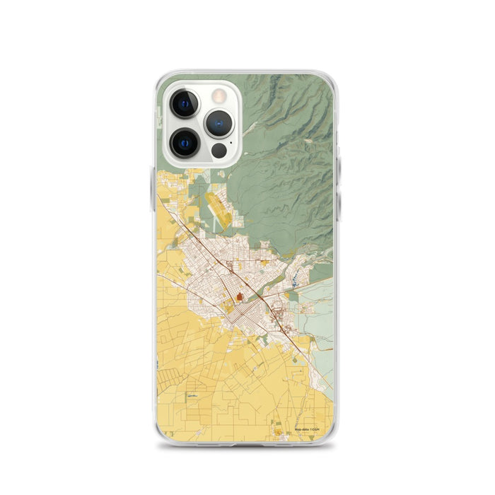 Custom Chico California Map iPhone 12 Pro Phone Case in Woodblock