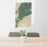 24x36 Chilmark Massachusetts Map Print Portrait Orientation in Afternoon Style Behind 2 Chairs Table and Potted Plant