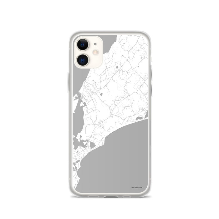 Custom iPhone 11 Chilmark Massachusetts Map Phone Case in Classic
