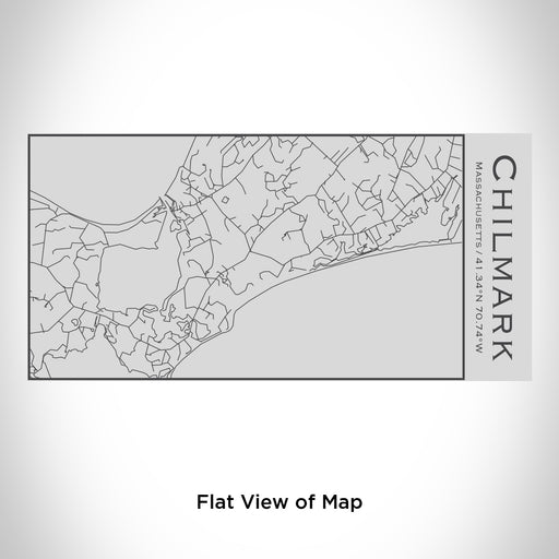 Rendered View of Chilmark Massachusetts Map Engraving on 17oz Stainless Steel Insulated Cola Bottle