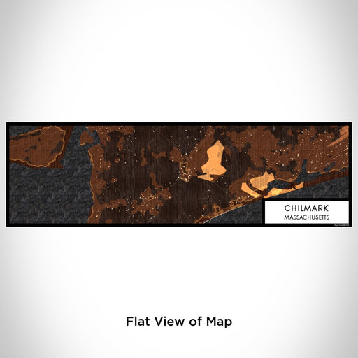 Flat View of Map Custom Chilmark Massachusetts Map Enamel Mug in Ember