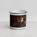 Front View Custom Chilmark Massachusetts Map Enamel Mug in Ember