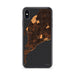 Custom iPhone XS Max Chilmark Massachusetts Map Phone Case in Ember