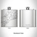 Rendered View of Chilmark Massachusetts Map Engraving on 6oz Stainless Steel Flask