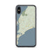 Custom iPhone X/XS Chilmark Massachusetts Map Phone Case in Woodblock