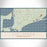 Chilmark Massachusetts Map Print Landscape Orientation in Woodblock Style With Shaded Background