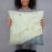 Person holding 18x18 Custom Chilmark Massachusetts Map Throw Pillow in Woodblock