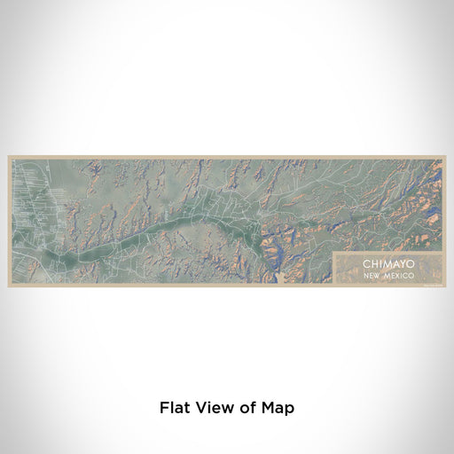 Flat View of Map Custom Chimayo New Mexico Map Enamel Mug in Afternoon