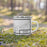 Right View Custom Chimayo New Mexico Map Enamel Mug in Classic on Grass With Trees in Background