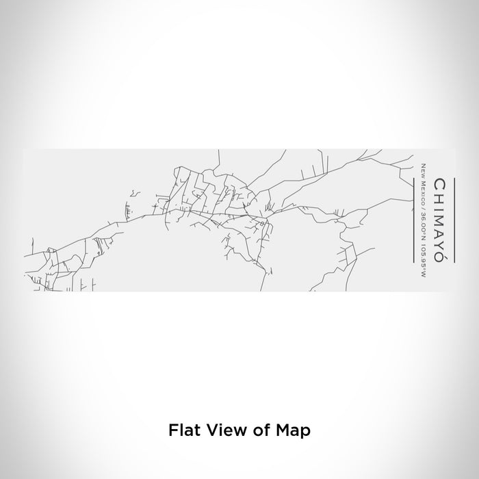 Rendered View of Chimayó New Mexico Map Engraving on 10oz Stainless Steel Insulated Cup with Sliding Lid in White