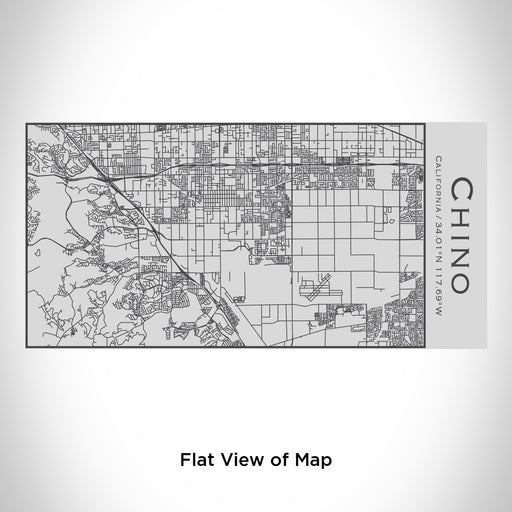 Rendered View of Chino California Map Engraving on 17oz Stainless Steel Insulated Cola Bottle
