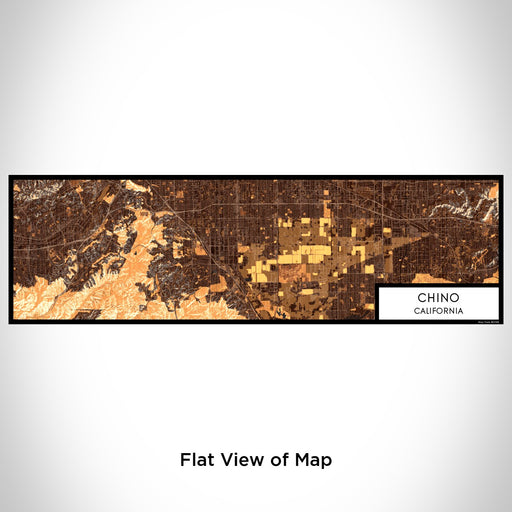Flat View of Map Custom Chino California Map Enamel Mug in Ember