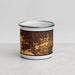 Front View Custom Chino California Map Enamel Mug in Ember