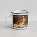 Left View Custom Chino California Map Enamel Mug in Ember