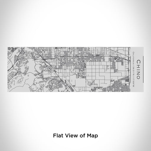 Rendered View of Chino California Map Engraving on 10oz Stainless Steel Insulated Cup with Sipping Lid