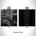 Rendered View of Chino California Map Engraving on 6oz Stainless Steel Flask in Black