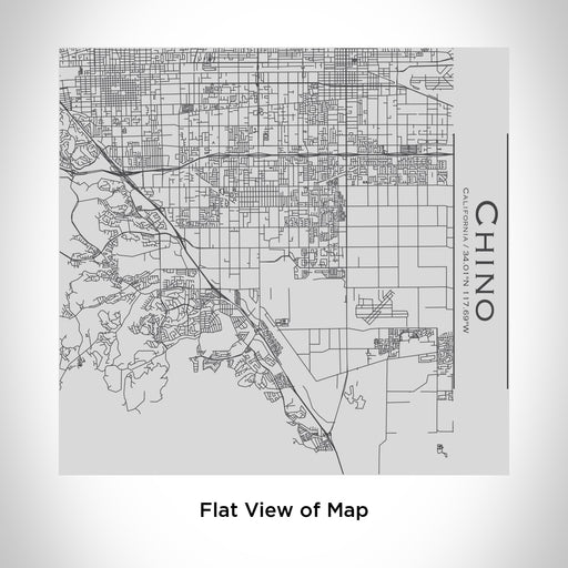 Rendered View of Chino California Map Engraving on 17oz Stainless Steel Insulated Tumbler